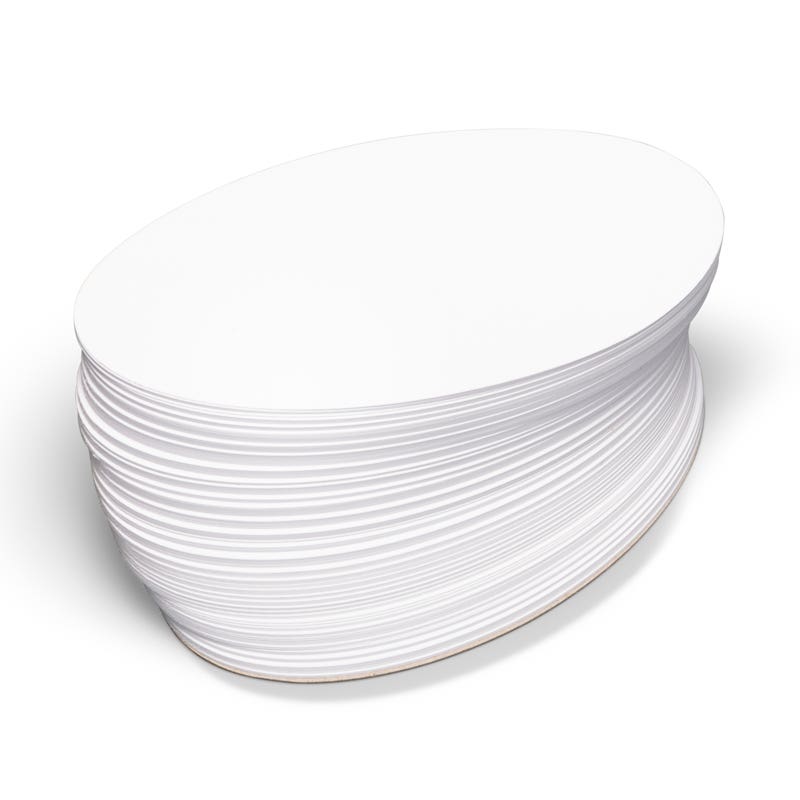 Faltpapier mittelschwer oval 120g/m² - 20x20 cm - 250 Blatt - weiß image