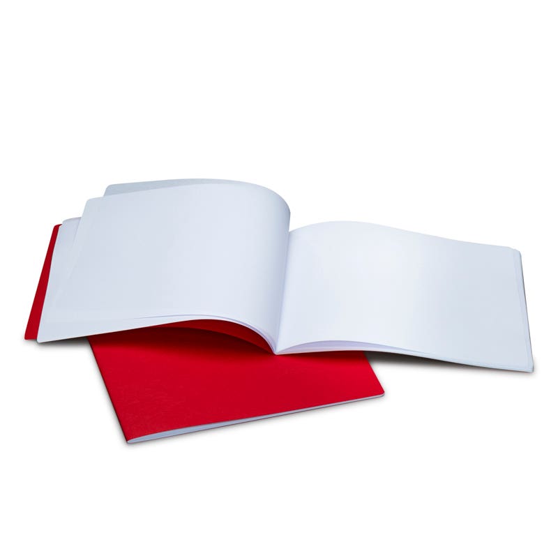 Mittleres Epochenheft 32x24 cm Querformat mit Trennblatt - rot 10 Stück image
