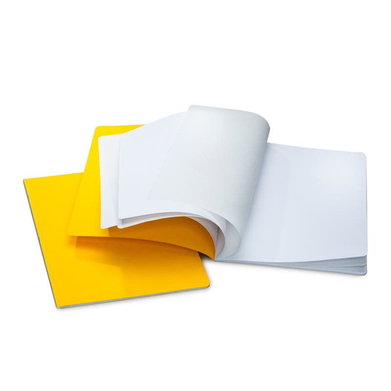 Mittleres Epochenheft 24x32 cm Hochformat mit Trennblatt - gelb 10 Stück image