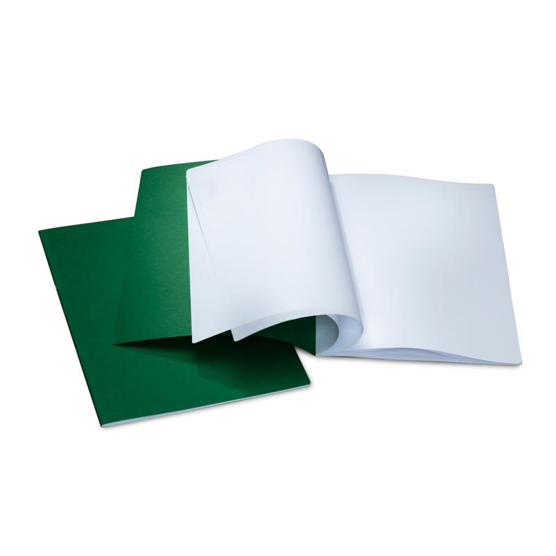 Mittleres Epochenheft 24x32 cm Hochformat mit Trennblatt - grün 10 Stück image