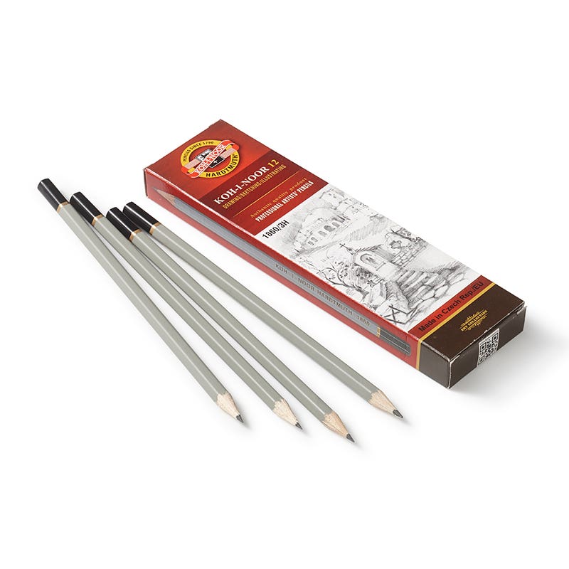 Koh-I-Noor Graphitstifte 4B sehr weich - lackiert - 12 Stück image