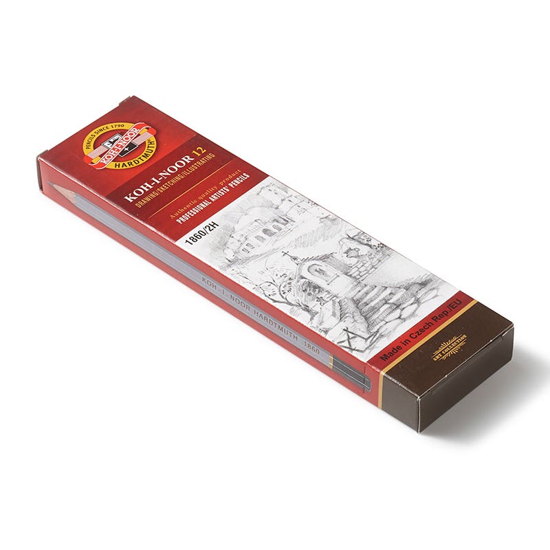 Koh-I-Noor Graphitstifte 2H mittelhart - lackiert - 12 Stück image