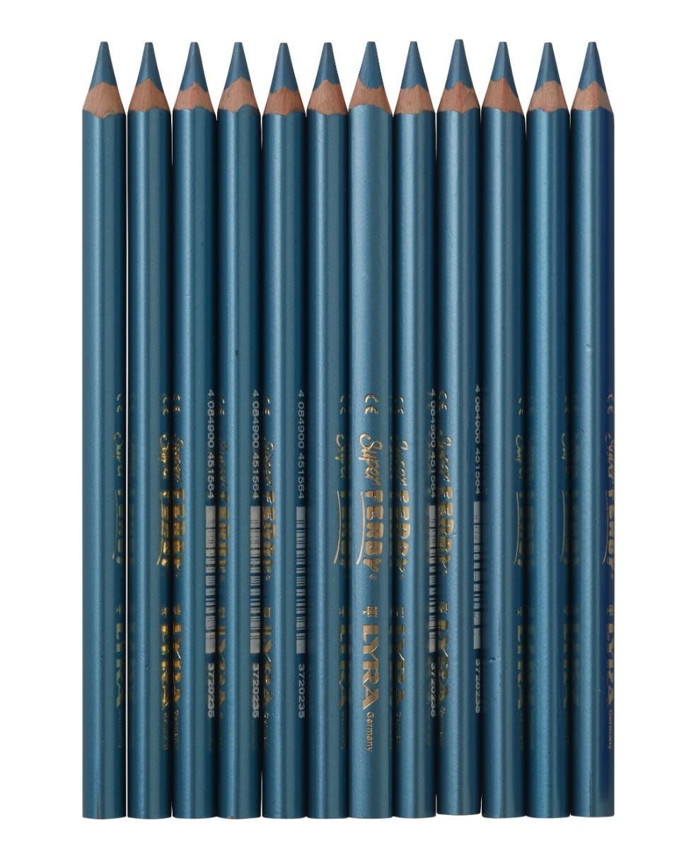 Lyra Super Ferby lackiert - metallicblau 12 Stück image