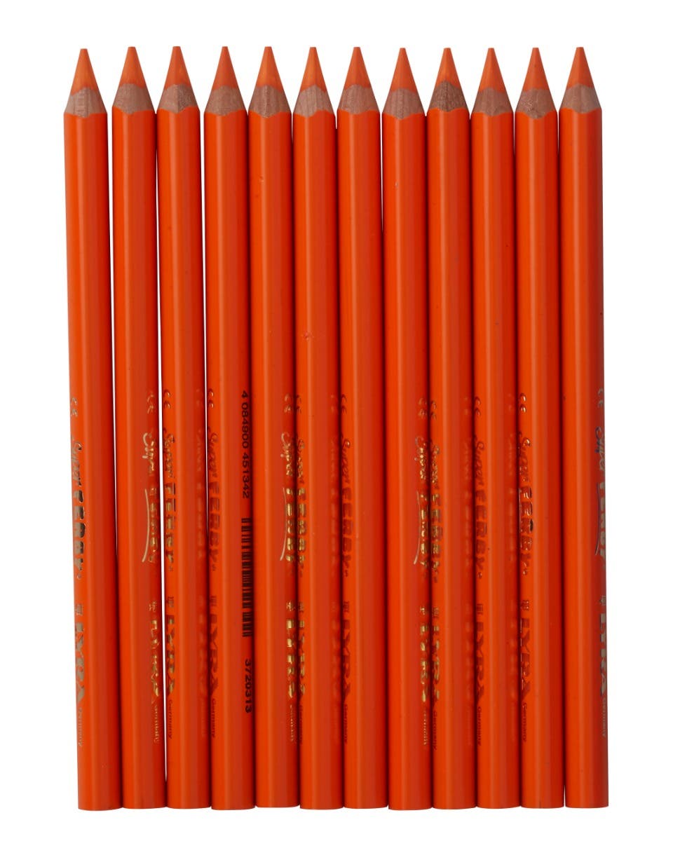 Lyra Super Ferby lackiert - leuchtorange 12 Stück image
