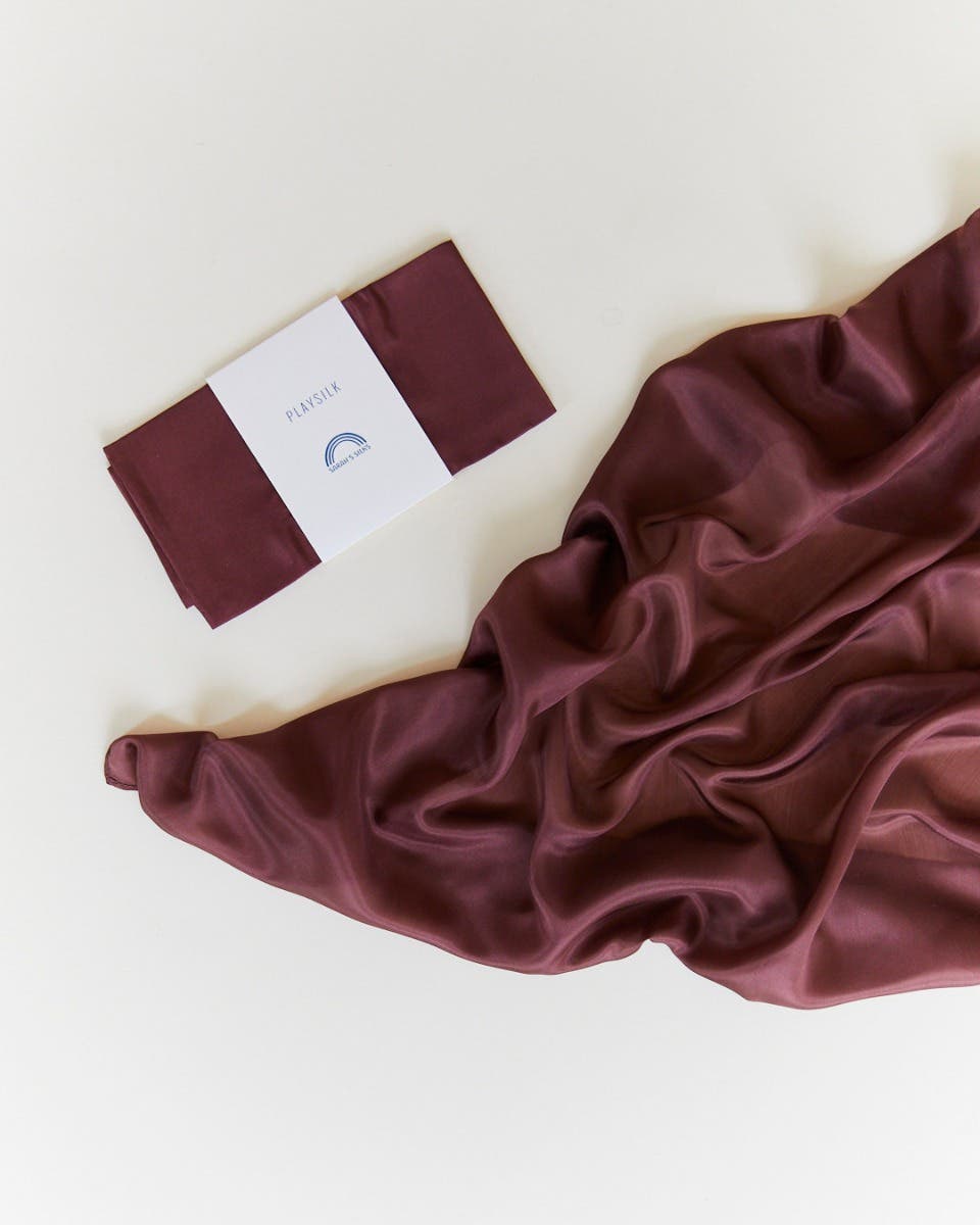 Sarah's Silks Seidenspieltuch 90x90 cm  - braun image