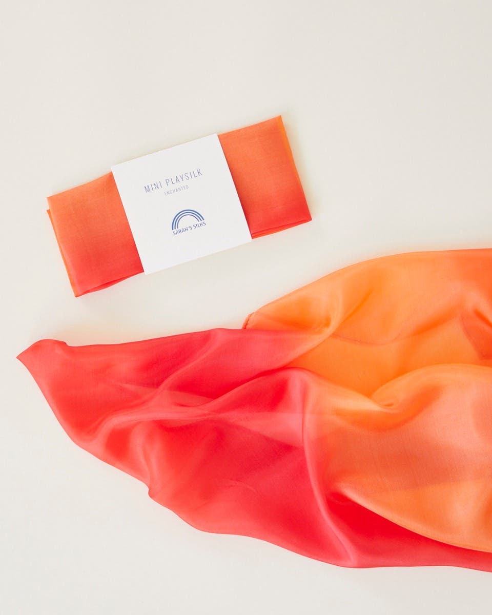 Sarah's Silks Seidenspieltuch 53x53 cm - Feuer image