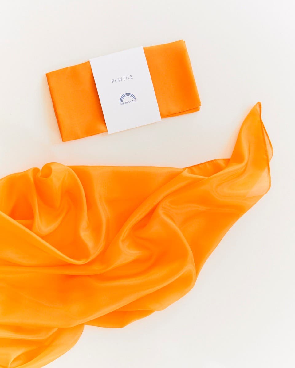 Sarah's Silks Seidenspieltuch 53x53 cm - orange image