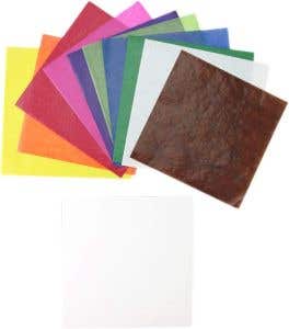 Drachenpapier 16x16 cm sortiert 11 Farben - Block