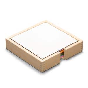 Japanisches Seidenpapier FSC 16x16 cm - sortiert 20 Farben - 960 Blatt in Holzkassette