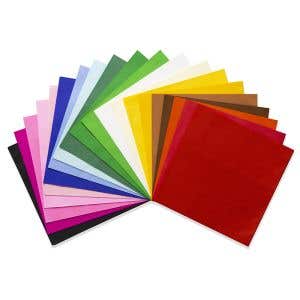 Japanisches Seidenpapier FSC 24x24 cm -  sortiert 20 Farben - Block