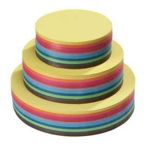 Rundes Faltpapier 60g -  sortiert 10 Farben - 500 Blatt
