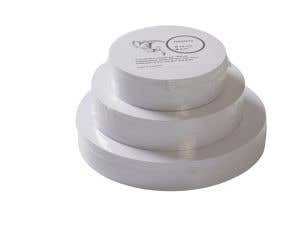Rundes Faltpapier 120 g - weiß - 250 Blatt  