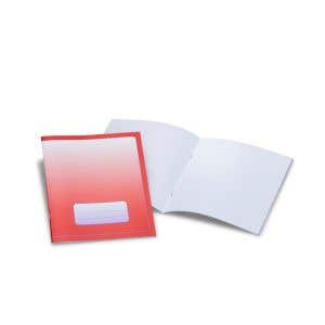Regenbogenhefte 16x21cm blanko 25 Stück - rot