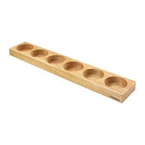 Holzhalter für 6 Glasschälchen ohne Deckel