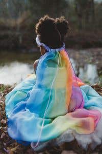 Sarah's Silks Schleier - Regenbogen/Lavendel