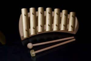 Auris Glockenspiel gerundet pent. 7 Töne mit 2 Schlegel