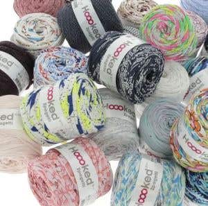 Recyceltes Baumwolltrikotgarn - 5-Farben-Set