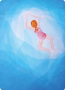 Postkarten Kapitein Kalk - Schwimmen im Sommer - 5 Stück